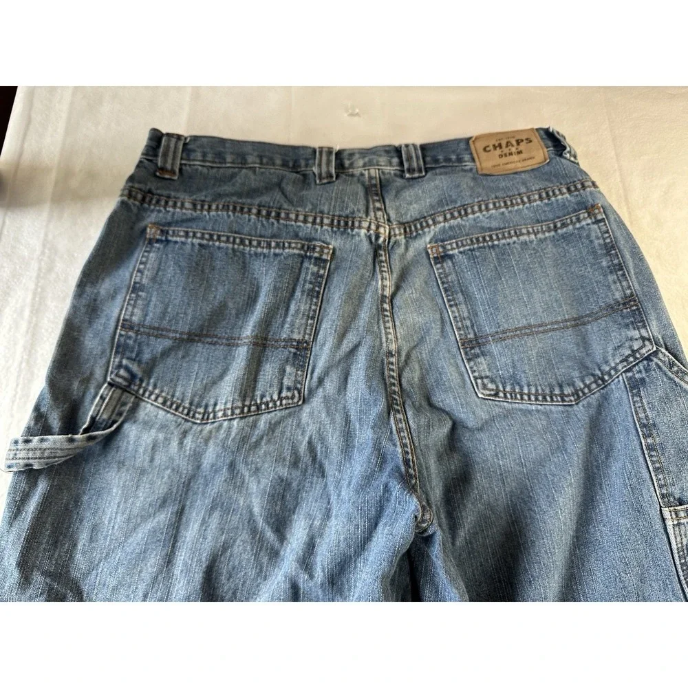 Vintage Chaps‎ Denim Shorts Mens 34 Blue Vintage Relaxed Fit Y2K Baggy Jorts